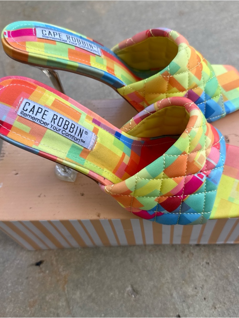 Cape Robbin Quilted Open-Toe Mules - Multicolor - Picture 2 of 7